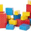 Melissa & Doug Jumbo Extra-Thick Cardboard Building Blocks - 40 Blocks in 3 Sizes Jumbo Extra-Thick Cardboard Pretend Brick For Building