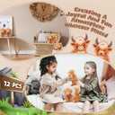 Blueweenly 12 Pcs Stuffed Animal Stuffed Plush Toys 6 inch Realistic Soft Decor Doll for Stress Relief Boys Girls Birthday Favors Gifts Forest Party Decor (Highland Cows)
