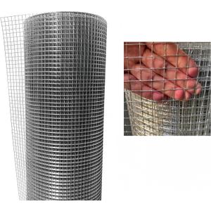 Hardware Cloth 1/2 inch 48inch x 100 Ft 19 Gauge Hot Dip Galvanized After Welding Galvanized Wire Mesh Roll Chicken Wire Fencing Gopher Wire Garden Bed Plant Supports Poultry Netting Cage Snake Fence