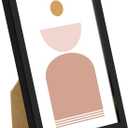 upsimples 4x6 Picture Frame Set of 3, Made of High Definition Glass for 4 x 6, Wall and Tabletop Display Thin Border Photo Frames for Home Decor, Black