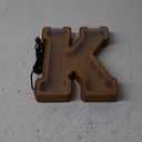 Wooden Letter Piggy Bank for Kids,9inch Kids Money Bank with LED Lights, Alphabet Coin Jar(A-Z), Birthday Gift for Kids, Toys for Boys and Girls(K)