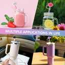 3 x 6Pcs Cloud Glitter Cap Straw Cover Cap for Stanley Cup 40oz/30oz Accessories, 10mm Reusable Cute Drinking Straw Topper Accessories, Portable Protector Plugs Decorations Gifts for Party Favors