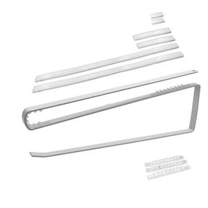 Mr. Deals Tumbler Lid Holder Organizer for Cabinets - Protective Strips No Damage + Hook Loop Adhesive Rack, Heavy Duty Secure Fit Storage 2 Pack