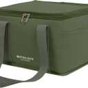 Nook Theory Insulated Grocery Bags, Regular Reusable Grocery Bag with Zipper, Leak Proof Cooler Bag for Frozen and Hot Food (Forest)
