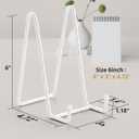 3 Pack 6inch Picture Stands for Display, White Metal Plate Stands for Display - Decorative Plate Stand, Plate Holder Display Stand, Picture Frame Stand - Plate Display Stands for Picture Stand