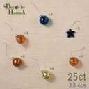 DecorbyHannah Mini Christmas Tree Ornaments, 25ct 1.57inches Blue Gold Christmas Ball Ornaments for Tree Decorations, Small Clear Shatterproof Plastic Hanging Balls Bulk for Xmas, Party, Wedding