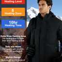 Heated Jackets for Men Women - Rechargeable Men's Soft Shell Winter Heating Jacket for Winter Outdoor Use (Medium, Black)