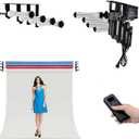 Fotoconic 4 Roller Motorized Electric Wall Ceiling Mount Background Support System with Remote, One Size
