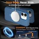 tharlet Magnetic Ring for iPhone 16 Plus Case, [Military Grade Drop Tested][Compatible with MagSafe][Built in Kickstand] Translucent Slim Back Soft Edge Anti-Fingerprint, Blue