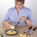 Cambom Lemon Zester Grater Three-piece Suit - Heavy Duty Kitchen Tool for Parmesan Cheese, Ginger, Garlic, Nutmeg, Chocolate, Vegetables, Fruits Stainless Steel Grater Dishwasher Safe Black