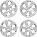 Hubcaps Compatible with Toyota RAV4 2019-2024 ; 17 inch Wheel Covers; Set of 4 Packs (Silver)
