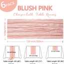 6 Pack Blush Pink Table Runner Cheesecloth 10Ft Spring Gauze Cheese Cloth Table Runner 35x120 Inch Boho Sheer Rustic Fabric for Holiday Party Decor Baby Shower Wedding Decorations