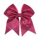 7" Large Glitter Cheer Hair Bows Clip for Girls and woman - Sparkling Hot Pink