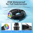 1.5 Inch RGBW LED Pool Lights for Inground Pool with 100ft Cord Color Changing 12V AC Direct Replacement for Pentair GloBrite MicroBrite Pool Light IP68 Waterproof Underwater Led Spa Light