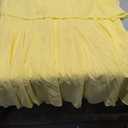 SOLY HUX Women's Sundresses Ruffle Layered Halter Flowy Maxi Dress Elegant Wedding Guest Dresses (Yellow, L)