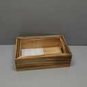 Set of 3 Wooden Boxes for Storage Small Crates for Display and Organizing, Farmhouse Style Storage Boxes for Crafts, Decor, Home Pantry and Living Room