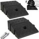 2PCS Driveway Curb Ramps 5" Rise Height Curb Ramp Interlock Curb Ramps for Driveway Low Cars Vehicles SUV Truck Motorcycle Wheelchair Bike