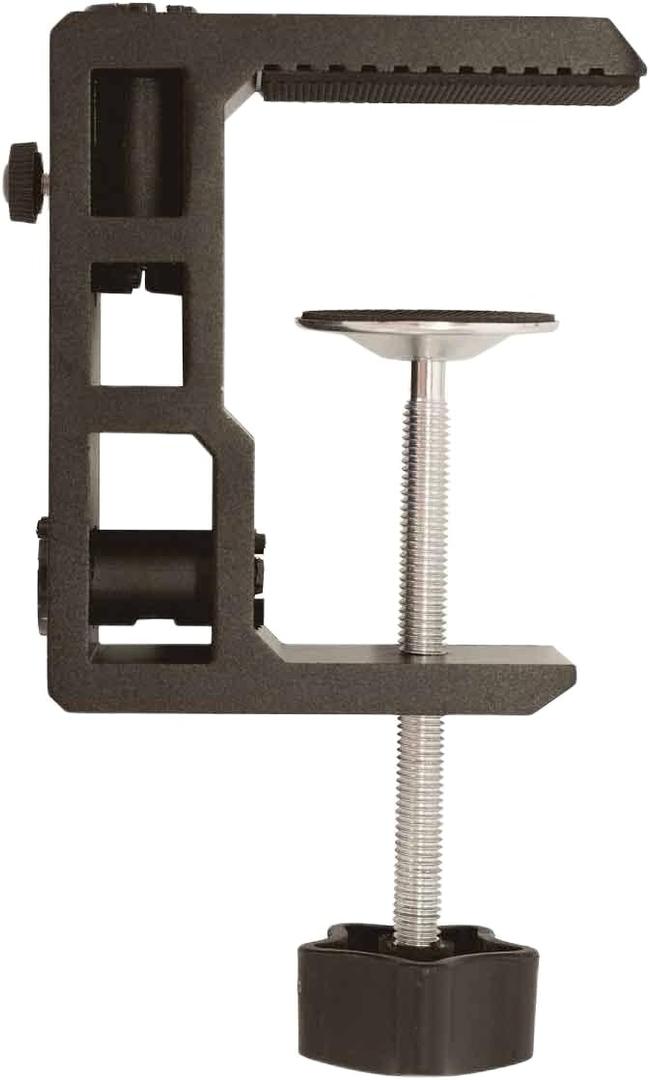 Replacement Heavy Duty C Clamp for 1/2 and 5/8 Hole Base Magnifying Lamp, Desk Lamp, Swing Arm Lamp, Phone I pad Mount, Tablet Mic Holder, Table Mount Clamp for Microphone Stand Mic Boom Arm (G2 BLACK)