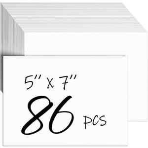 86 Sheets White Cardstock Paper, Cardstock Printer Paper 5 x 7, 80lb/230gsm Card Stock, Heavy Thick Printing Papers, Copy Papers for School Office Supplies,DIY Cards,Art, Tags,Invitations,Postcards