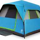 EVER ADVANCED 6 Person Camping Tent, Blackout Instant Cabin Tent for Family, 108 x 108 x 73"