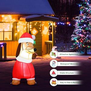 5 ft. Pre-Lit LED Lights Christmas Dog