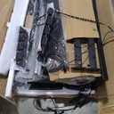 Rolanstar Bed Frame Twin Size with Charging Station and LED Lights, Upholstered Storage Headboard with Drawers, Heavy Duty Metal Slats, No Box Spring Needed, Noise Free, Easy Assembly, Dark Grey