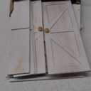 Corner Bread Box for Kitchen Counter Double Layer Bamboo Bread Storage Container Large Capacity Bread Storage Bin Farmhouse Breadbox Organizer (Antique White)