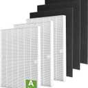 115115 HEPA Replacement Filters A for Winix PlasmaWave Air Purifier C535 5300 5300-2 6300 6300-2 P300 AM90 C909 9800, 3 True HEPA Size 21 Filter + 3 Activated Carbon Pre-Filters