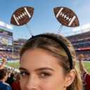 5 x AIUPUOC Football Headband for Women Cute Football Design Headband Head Boppers Sports Hair Accessories for Football Mom Fans Game Day Cheer Hairband Non Slip 1Pcs (Brown B, Average)
