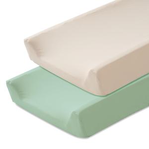 Changing Pad Cover (2-Pack) for Baby Girls Boys, Soft Fitted Diaper Changing Table Covers, Nursery Sheets Liner