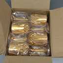 JLYLOL Plastic Vintage  Glasses 7OZ Plastic Goblets Vintage Drinking Glasses 12PCS Retro Wedding Glassware Water Goblets Reusable Drinking Cups for Party, Reception, Celebration, Bar, Whiskey(Amber)