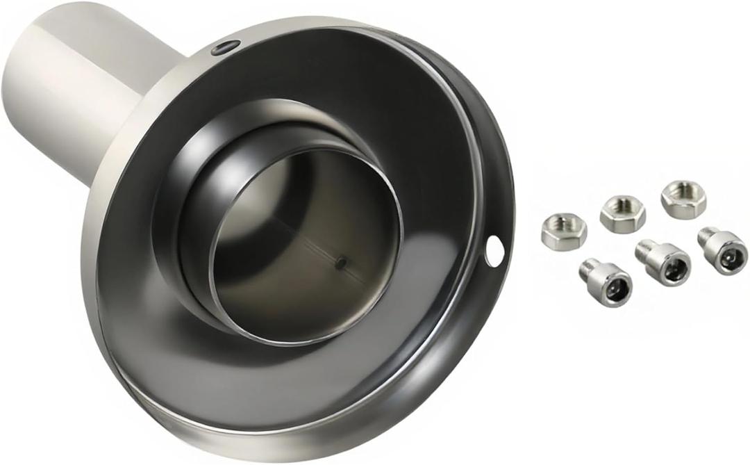 MGSTORM 4 Inch Exhaust Muffler Tip, Universal Removable Silencer for Car SUV Truck, 102mm Stainless Steel Round Exhaust Tip