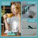 Travel Humidifier, Portable Small Humidifier for Plants, Bedroom, Office, Hotel or Car, 5000mAh Battery Operated Mini Cool Mist Humidifiers, Quiet 23dB, Auto-off, Night Light & BPA-Free, Green