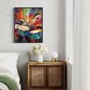 Drums Abstract Unframed Art Print Poster, Wall Art Painting Decor. Paint Splash Style Artwork For Bedroom Bathroom Office Home 70 (Drums, 20"L x 16"W, Unframed)