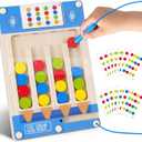 Montessori Wooden Sensory Autism Toys: 4 5 6 Year Old Girl Boy Birthday Gifts | Toys for 4-5-6-7 Year Old Boys Girls, Magnetic Puzzles for Kids Ages 4-7, Preschool Educational Learning Autistic Toy (Ice Cream)