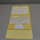 Harvopu Compatible for iPad 11th 10th Generation Case with Keyboard, Folio Cover with Pencil Holder, Multi-Touch Trackpad, 7 Color Backlit, Detachable Keyboard for iPad (A16) 11th/10th Gen (Yellow)