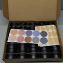 3oz Black Aluminum Tin Containers with Screw Lids, 40 Pack Refillable Cosmetic Jars, Round Salve Tins, Tea Cans, Bulk Food Storage Jars, Candle Travel Tins