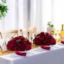 Red Roses Flowers Balls for Centerpieces: 10 PCS 15.7" Diam Flower Centerpieces for Tables in Wedding Reception Decorations Arrangement for Party Celebration Planners