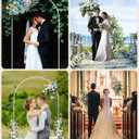 Wedding Arch, Metal Arch Backdrop Stand, Balloon Arch Stand Wedding Frame for Ceremony Decoration (White, 7.2FT, 6.6FT, 6FT Arch Backdrop)