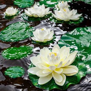 Lily Pad for Ponds, 9 PCS Artificial Lotus, Realistic Water Floating Foam Lotuses Fake Lily Pad for Home Garden Patio Pond Lily Pad for Ponds, 9 PCS Artificial Lotus, Realistic Water Floating Foam Lotuses Fake Lily Pad for Home Garden Patio Pond