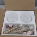 Dimmable Wall Sconces with Knob Switch Hardwired Bathroom Wall Light Set of Two Decor Indoor Glass Globe Shade Gold Mid Century Modern Wall Lamp for Bedside Bedroom Living Room