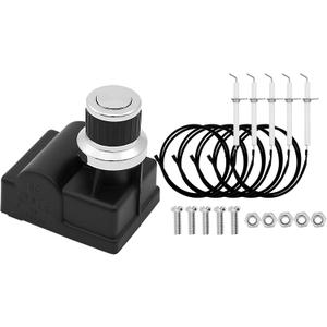 DHL-128-6Q Pulse Igniter Electrode Ignitor Wire Kit 6 Outlet Gas Grill Igniter Module Push Button Gr2210601-MM-00 Replacement Parts for Members Marks 5 Burner Grill Parts 5 Mounted Igniters Kits
