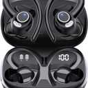 Wireless Earbuds, Bluetooth 5.4 Headphones Sport, Over Ear Buds With ENC Noise Cancelling Mic, 48H, Wireless Earphone With Earhooks, Stereo Deep Bass, IP7 Waterproof ear bud for Workout Running, Black