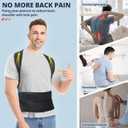 Fitsupport Back Brace Posture Corrector for Women and Men Back Lumbar Support Shoulder Posture Support for Improve Posture Provide and Back Pain Relief Medium(Pack of 1) (Black, M)