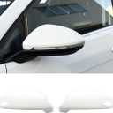 Left+Right Rearview Mirror Cover Side Mirror Caps for VW Golf GTI MK7 2015 2016 2017 2018 2019 2020 2021 White