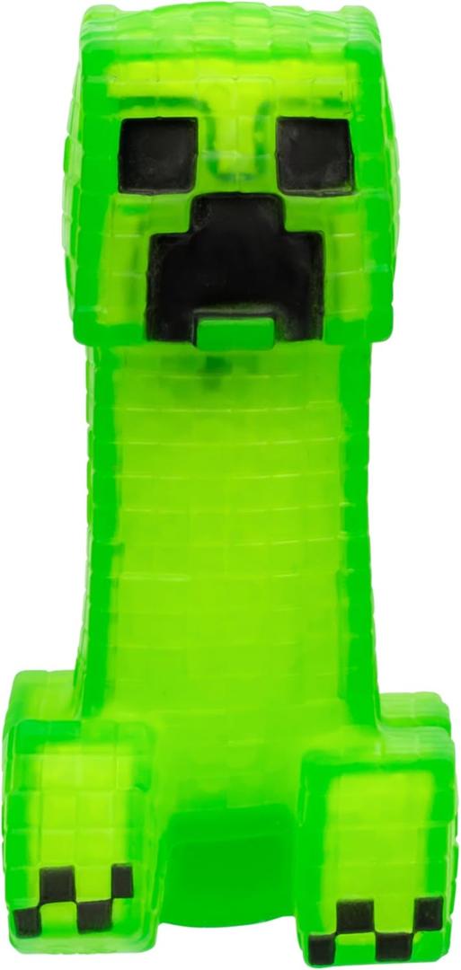 Heroes of Goo Jit Zu Minecraft Stretchy Characters, Creeper, Super Crunchy Goo Filling with Hidden Gunpowder Piece Inside, Stretch Him Up to 3 Times His Size - Sensory Toys