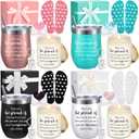Tioncy 24 Pcs Thank You Gift Baskets for Women Mother's Day Nurse Administrative Teacher Spa Birthday Appreciation Boxes Employee Relaxation Key Chain Mug Card Sock for Coworker(May You Be)