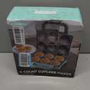 SugarWhisk 6-Count Cupcake Maker Machine, Bakes 6 X 2.5 Inch Cupcakes, Muffins, Pizza Cups, Cinnamon Buns, Cool-touch Handle, Non-stick Coating, Recipe Included, Aqua