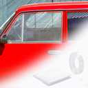 Pangda 31.5 x 47.24 inches Broken Window Cover with Nano Double-Sided Tape, Pre-Cut Transparent PVC Car Window Covering Film, Temporary Car Glass Fix Kit for Broken Glass Replacement Protection