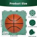 24 Pcs 12 x 12 in Basketball Court Tiles Non Slip PP Drainage Mat | Interlocking Sport Floor Tiles for Tennis Court Drain Deck Pool Patio Shower Kitchen Garage Poach